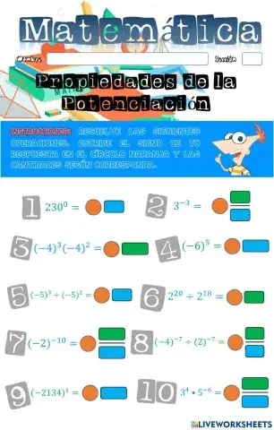 Propiedades de la Potenciación de Números Enteros