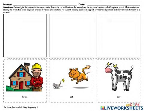 Sequencing L2 The House That Jack Built