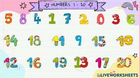 Numbers 1 to 20