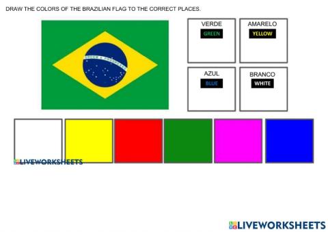 Brazilian flag - drag and drop