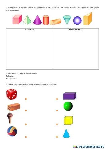 Poliedros e não poliedros