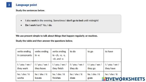 Speaking - Present Simple