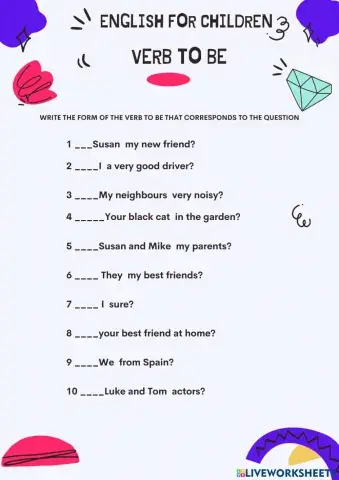 Verb to be questions