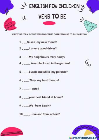 Verb to be questions