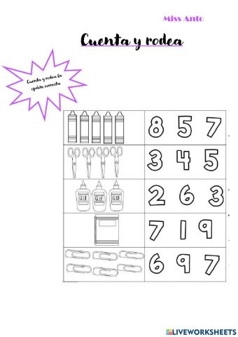 Cuenta y rodea