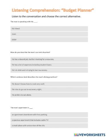 Listening Comprehension