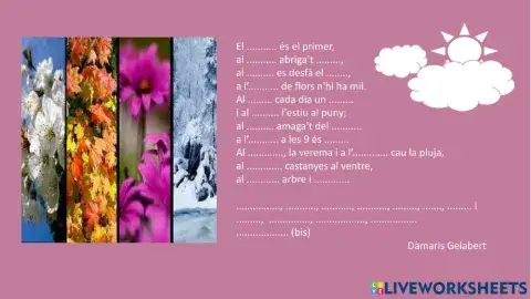 Cançó Els mesos de l'any (Dàmaris Gelabert)