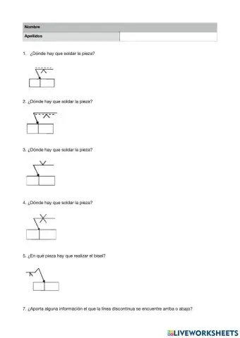 Ejercicio Interactivo Símbolos de soldadura