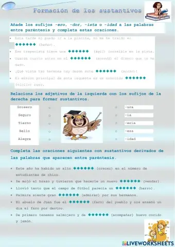 Formación del Sustantivo