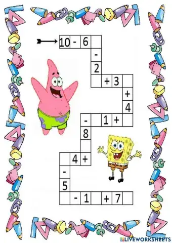 Crucigramas de sumas y restas-5