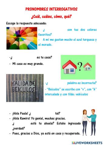 ¿Cuál, cuáles, cómo o qué?