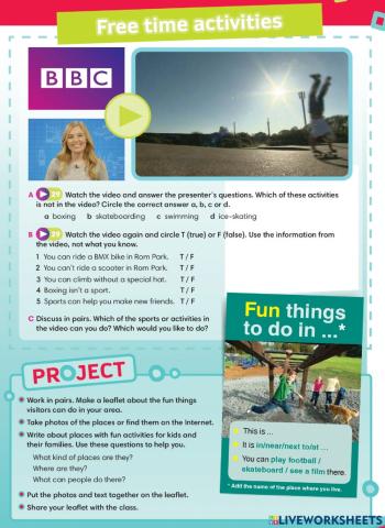 Free time activities