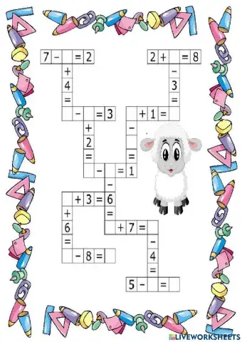 Crucigramas de sumas y restas-7