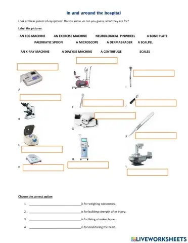 In and around the hospital