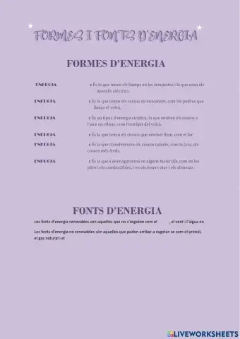 Formes i fonts d'energia