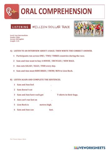 Listening: Million Dollar Race