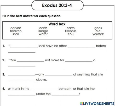 Exodus 20:3-4