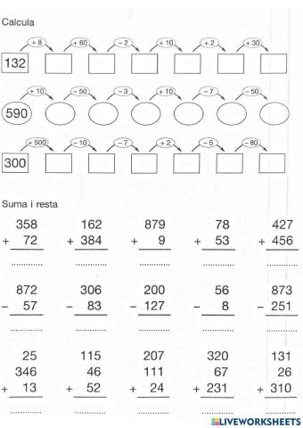 Sumes i restes portant