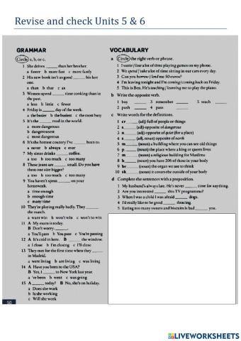 Revise Unit check 5 and 6