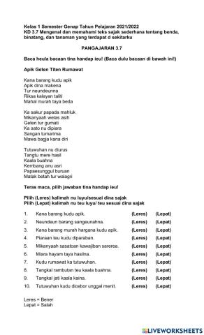 Latihan Bahasa Sunda