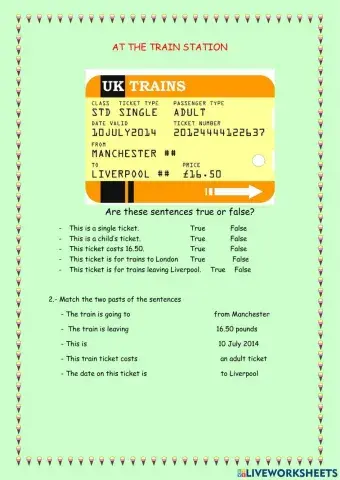 At the train station