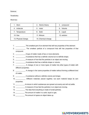 Science Grade 5 - Matter