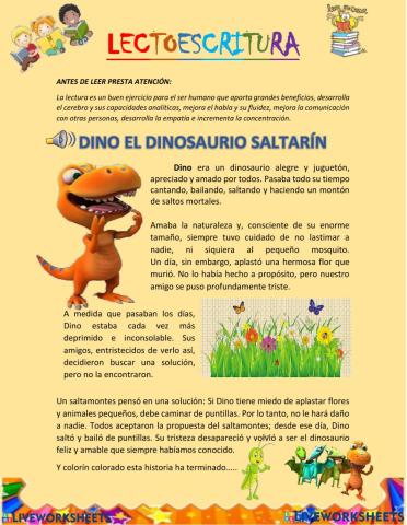 El dinosaurio feliz