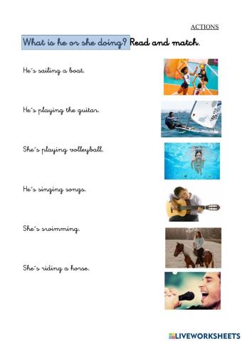 What is he or she doing?