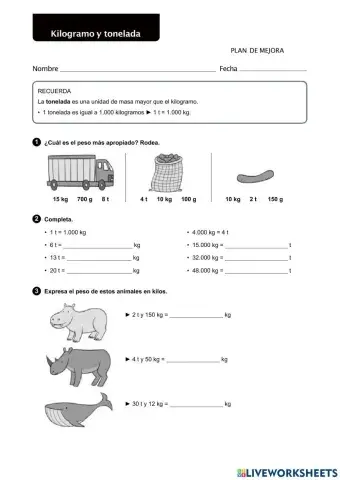 Kilogramo y Tonelada (P17)