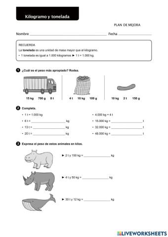 Kilogramo y Tonelada (P17)