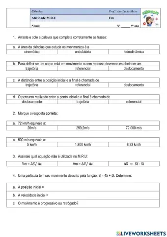 Movimento retilíneo uniforme