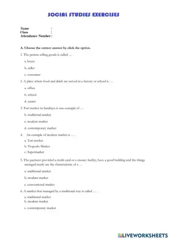 Social studies exercise