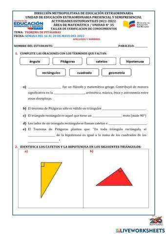 Teorema de pitagoras