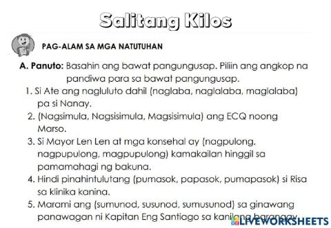 Salitang Kilos