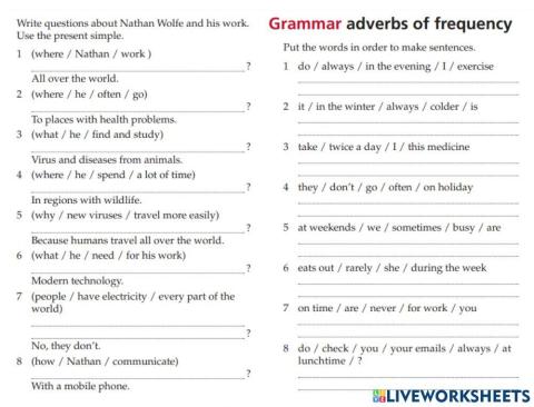 Present Simple and adverbs of frequency