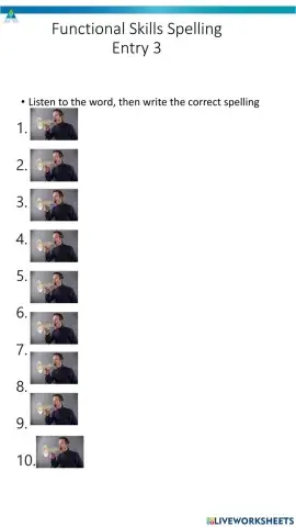 Functional skills spelling