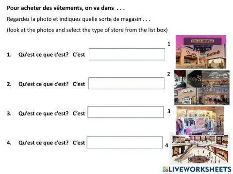 Pour acheter des vêtements