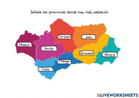 La población de Andalucía