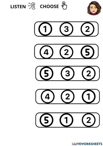 Numbers. listen and choose