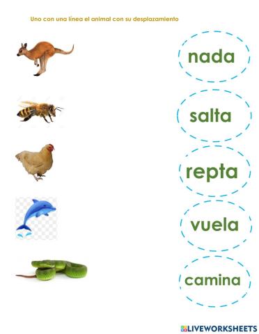Animales según su desplazamiento