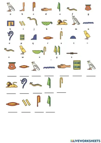Egyptian hieroglyphs