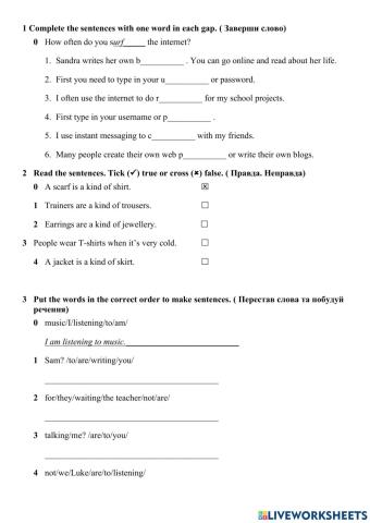 Test ( Real Life elementary Unit 6)