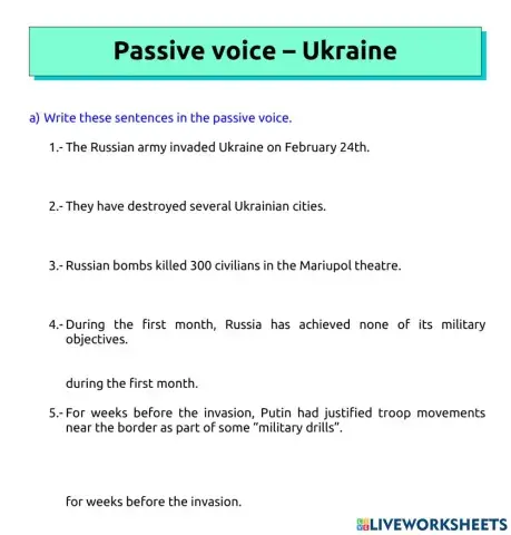 Passive voice - Ukraine