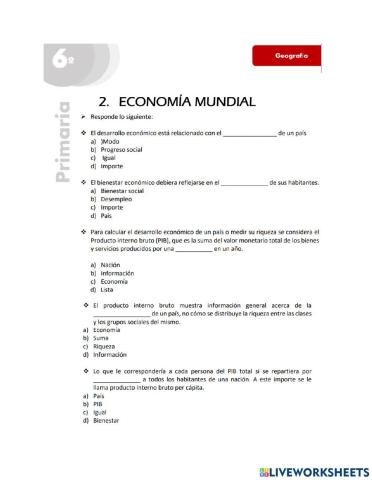 Países con mayor o menor riqueza