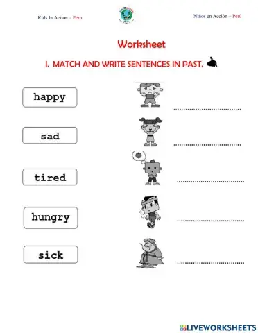 Worksheet starters a1.2 class 5