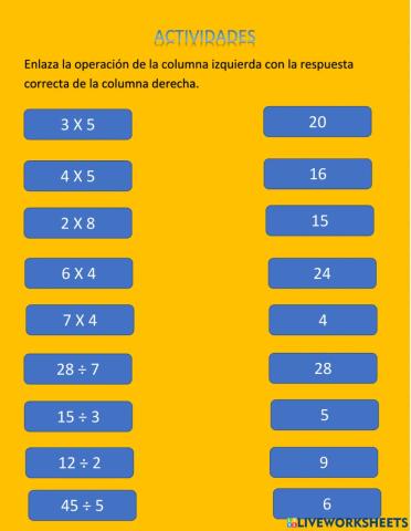 Mutliplicacion y division
