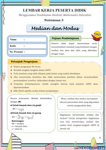 Bahan Ajar Median dan Modus (LKPD 3)