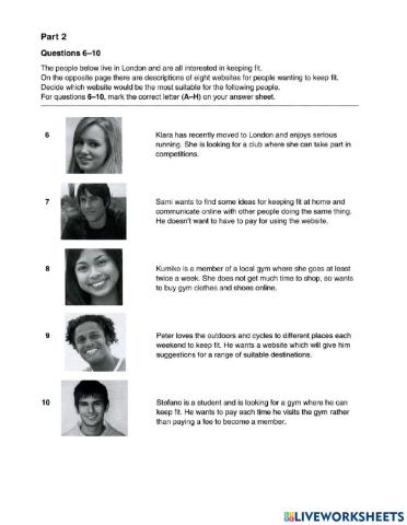 Pet reading homework 18