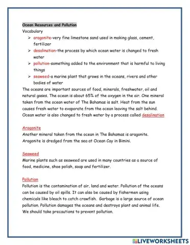 Ocean Resources-Pollution