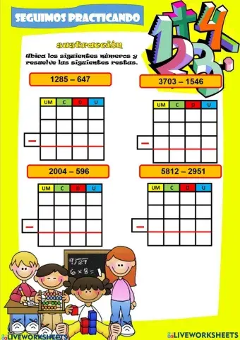 Restas de 3 y 4 cifras